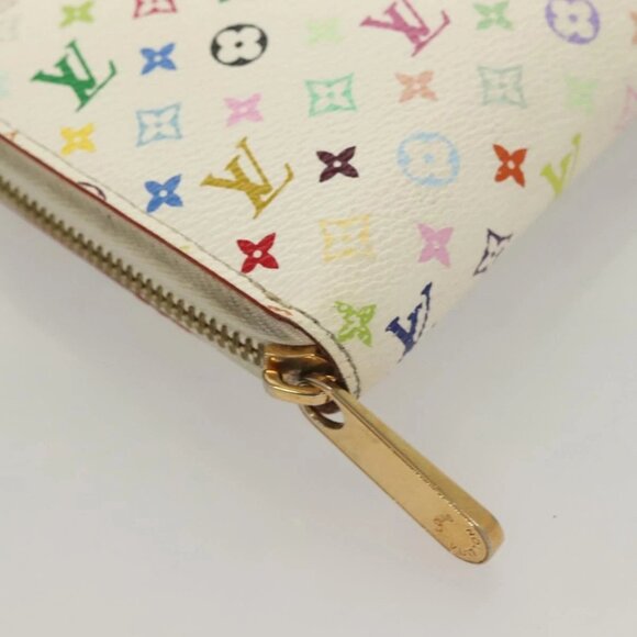 LOUIS VUITTON Monogram Multicolor Zippy Wallet White M60241 LV Auth 128834 - Picture 10 of 15